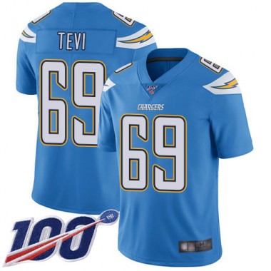 Los Angeles Chargers NFL Football Sam Tevi Electric Blue Jersey Men Limited #69 Alternate 100th Season Vapor Untouchable->los angeles chargers->NFL Jersey